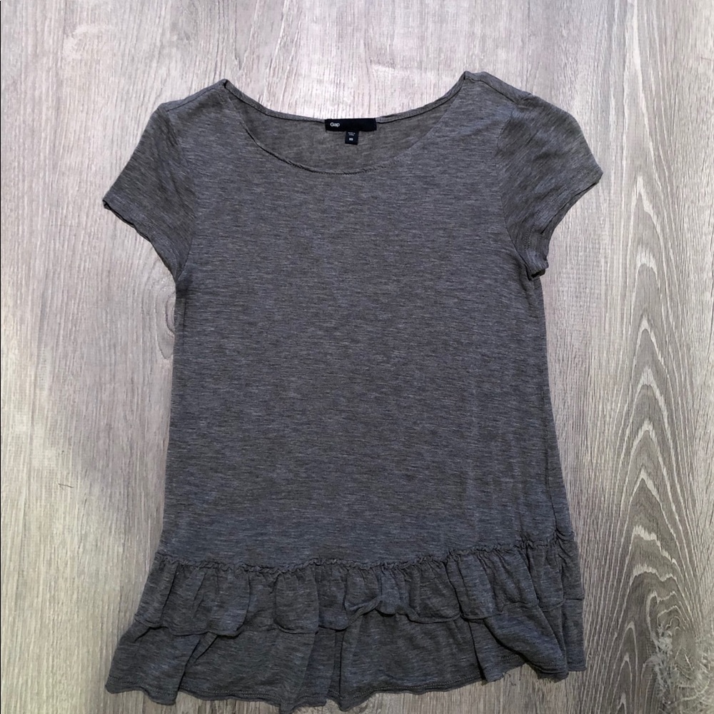 gap grey blouse